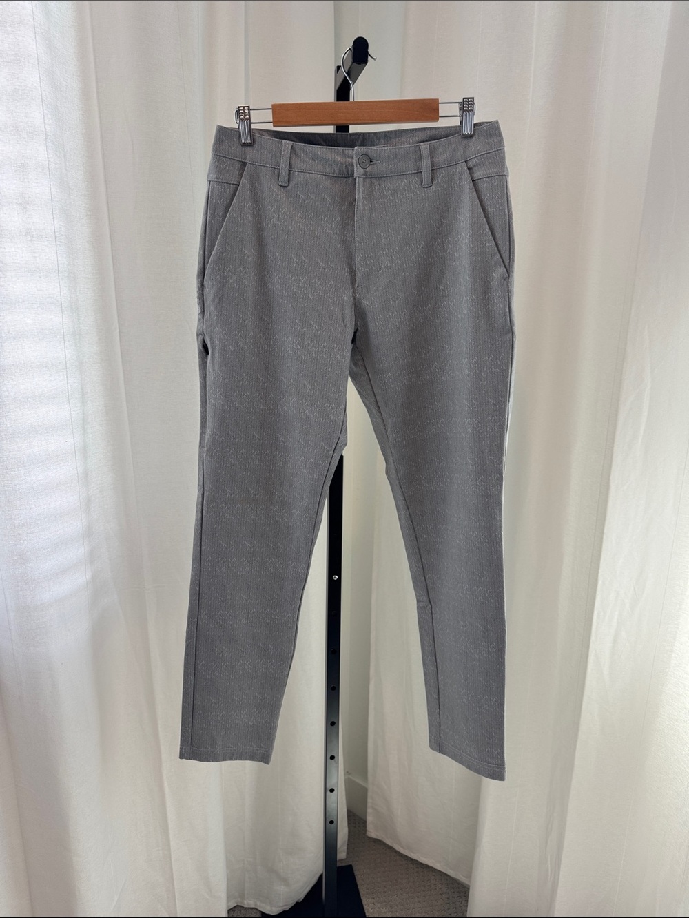 Bylt Men's Gray Slim Dress Pants
